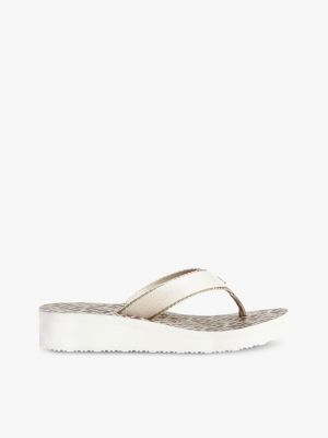 chanclas con cuña y monograma th multi de mujeres tommy hilfiger