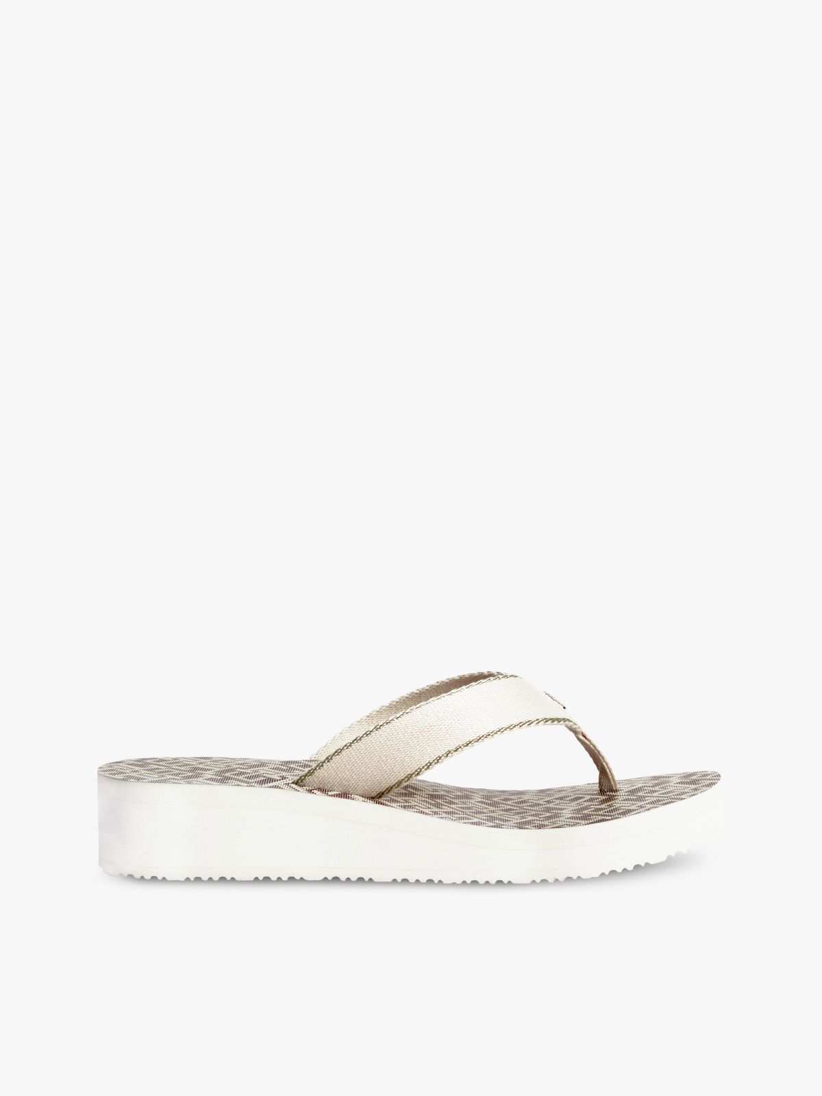 TH Monogram Wedge Heel Flip-Flops — Multi
