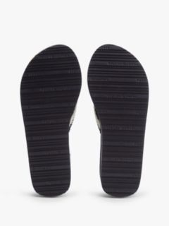 Wedge Heel Woven Flip-Flops — Blue 5