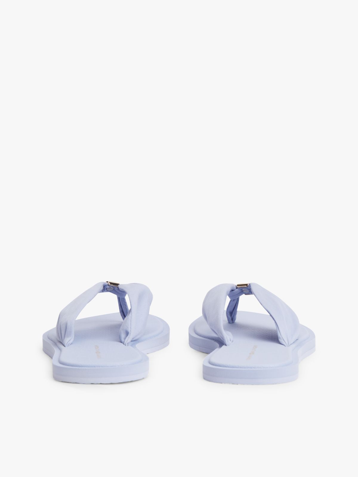 TH Monogram Plaque Flip-Flops — Purple