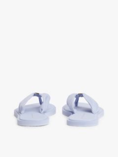 TH Monogram Plaque Flip-Flops — Purple 4