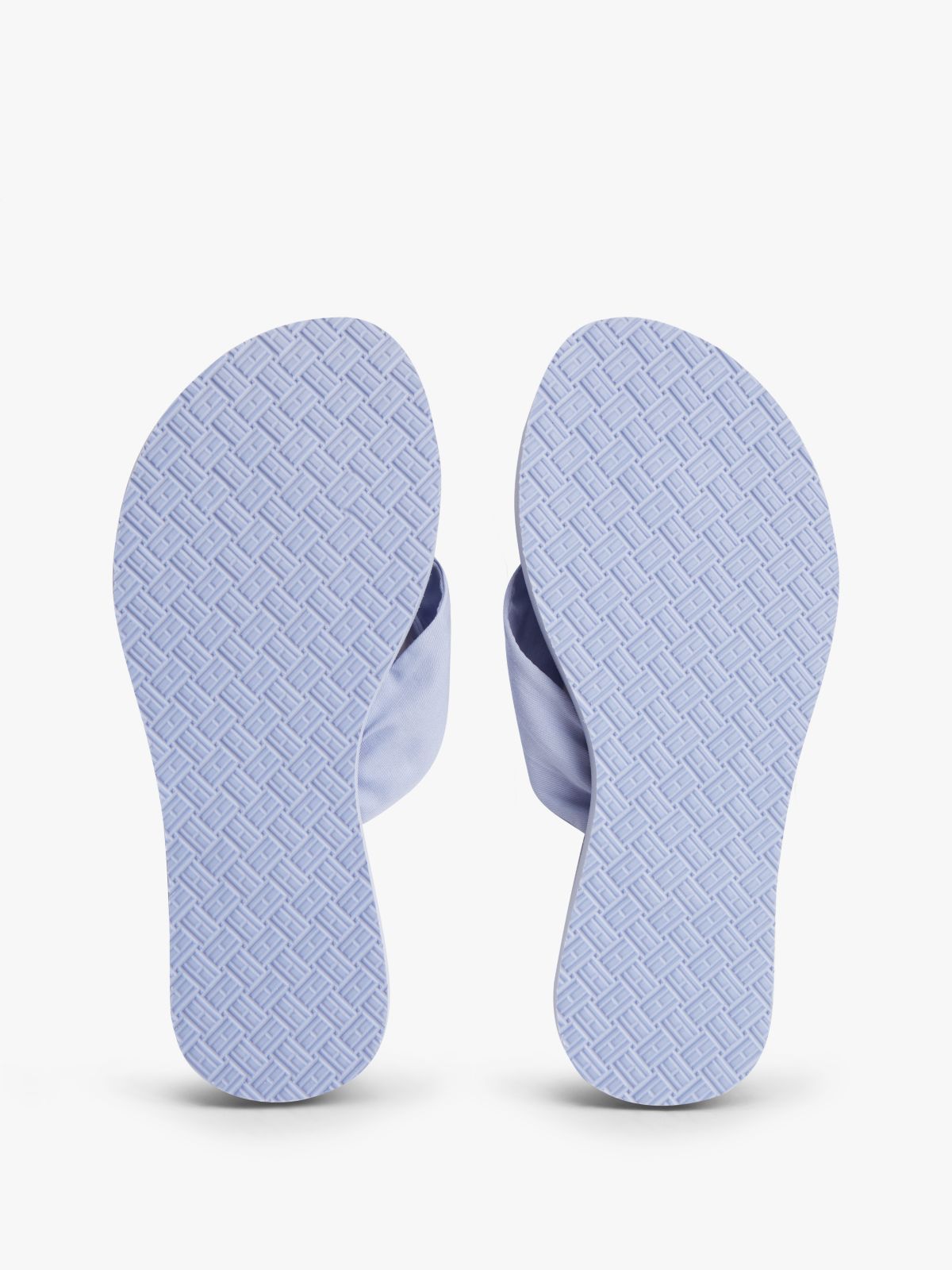 TH Monogram Plaque Flip-Flops — Purple