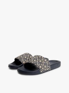 TH Monogram Pool Slides — Blue 2