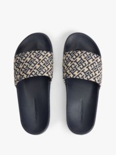 TH Monogram Pool Slides — Blue 3