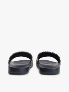 TH Monogram Pool Slides — Blue 4