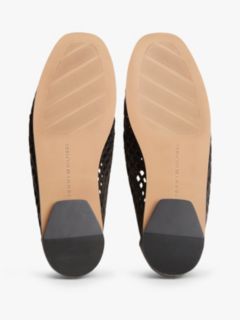 Cutout Leather Penny Loafers — Black 5
