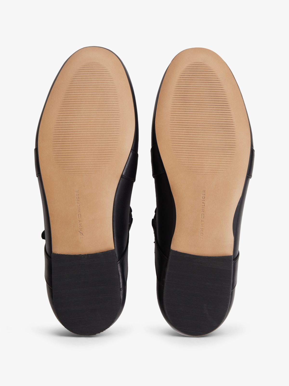 Crossover Strap Leather Mary Janes — Black