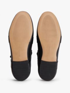 Crossover Strap Leather Mary Janes — Black 5