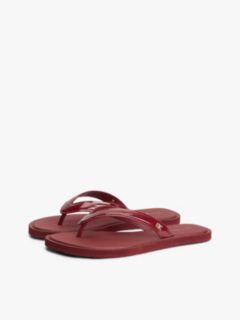 TH Monogram Flip-Flops — Burgundy 2
