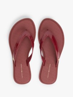 TH Monogram Flip-Flops — Burgundy 3