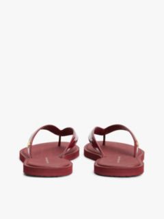 TH Monogram Flip-Flops — Burgundy 4
