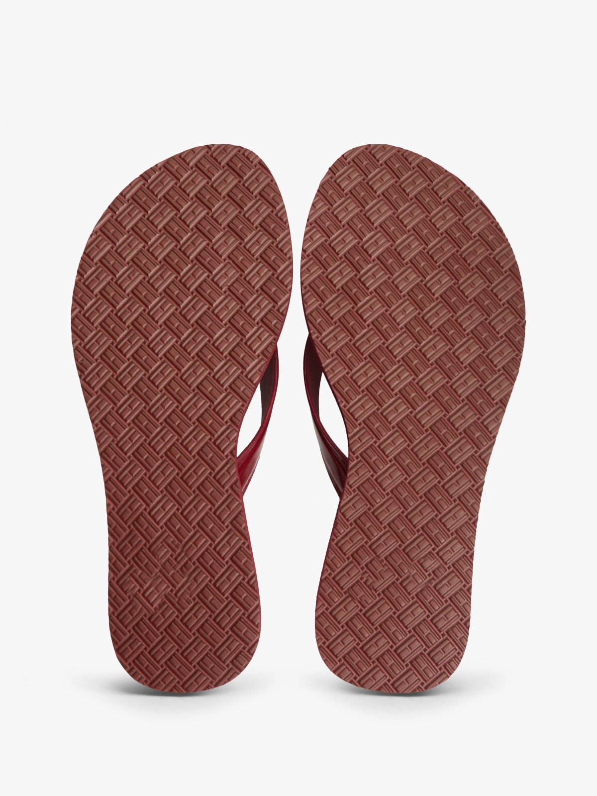 TH Monogram Flip-Flops — Burgundy
