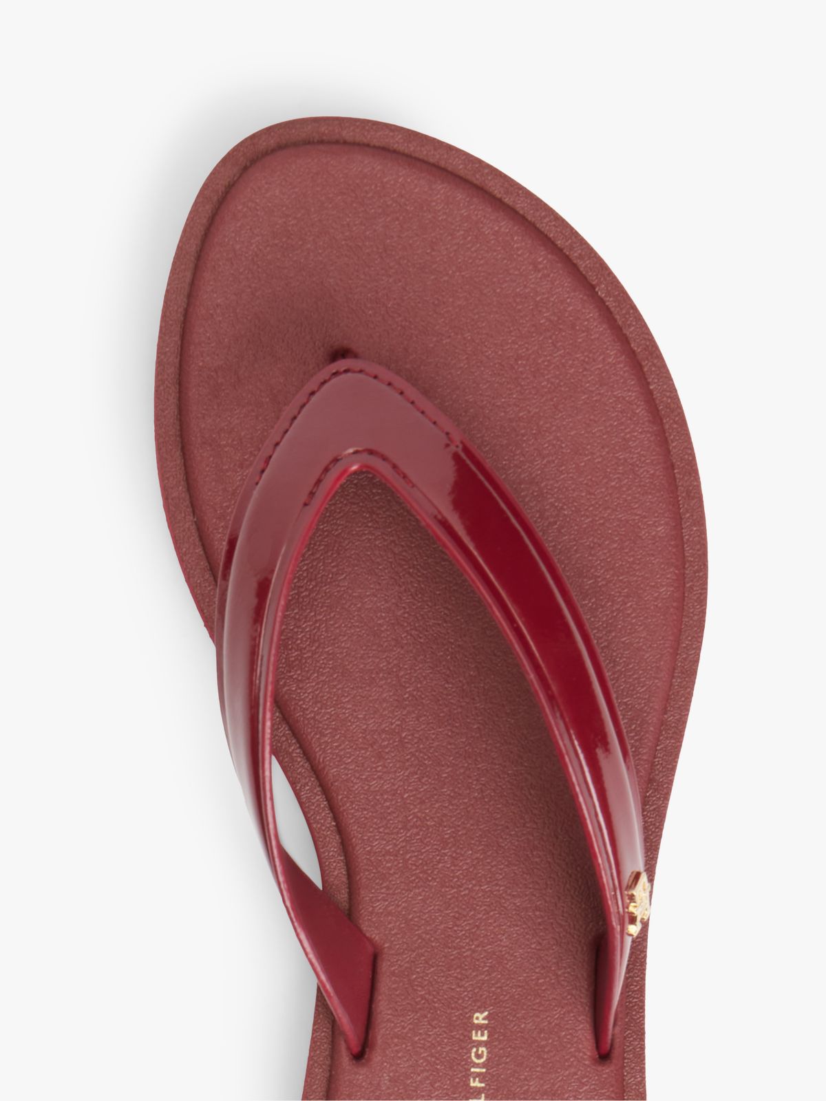 TH Monogram Flip-Flops — Burgundy