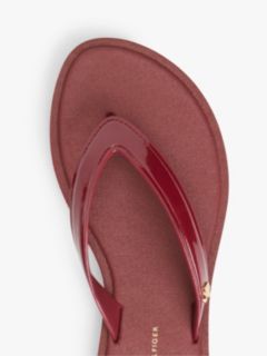 TH Monogram Flip-Flops — Burgundy 6
