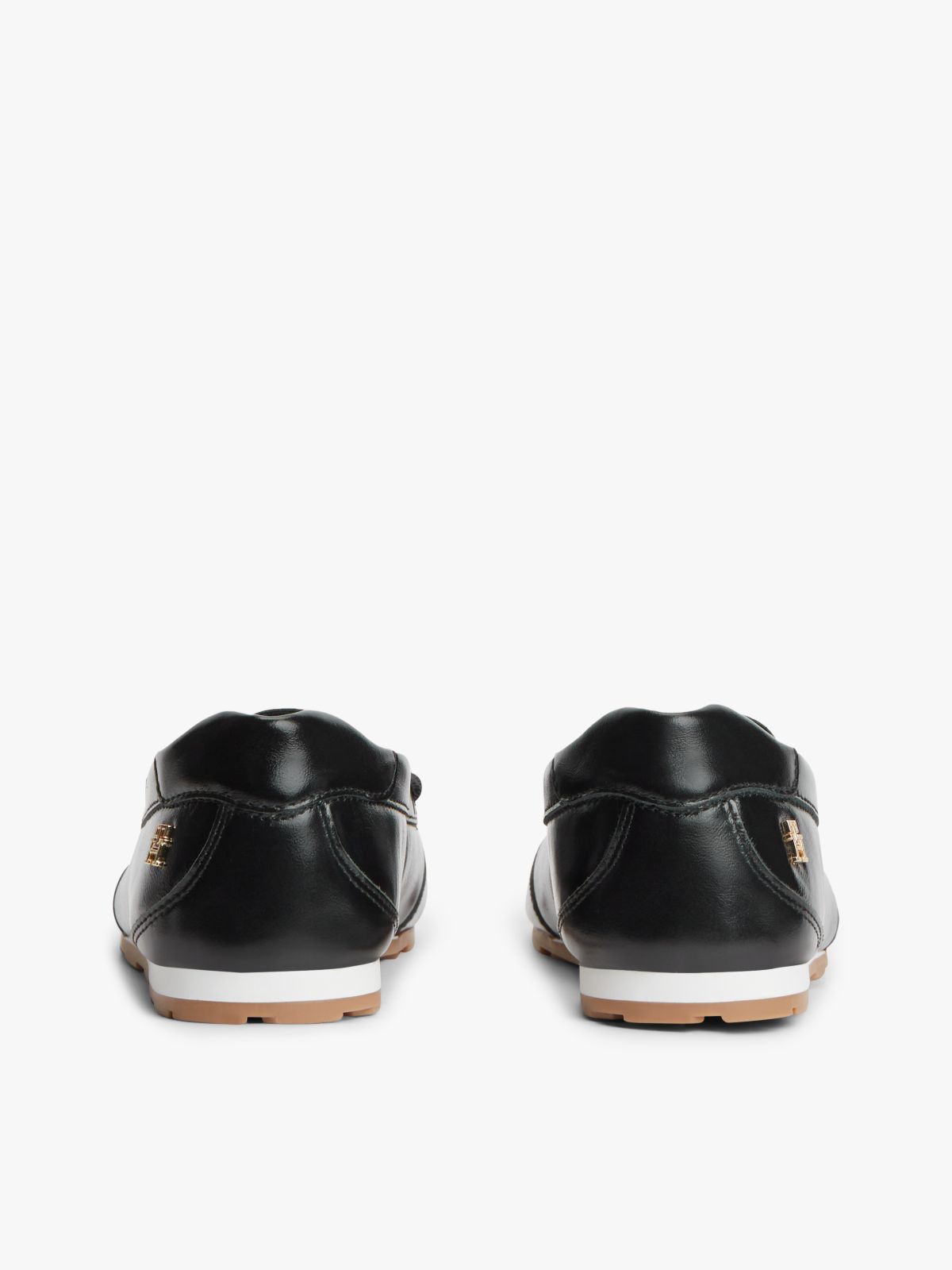 TH Monogram Leather Ballet Trainers — Black