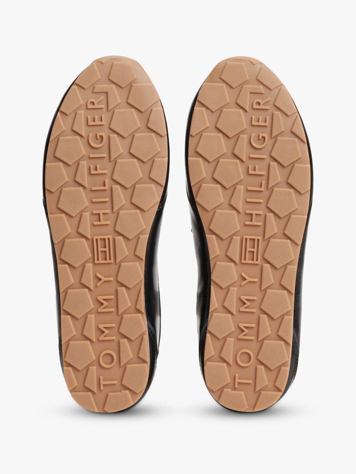 TH Monogram Leather Ballet Trainers — Black