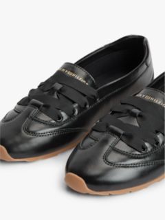 TH Monogram Leather Ballet Trainers — Black 6
