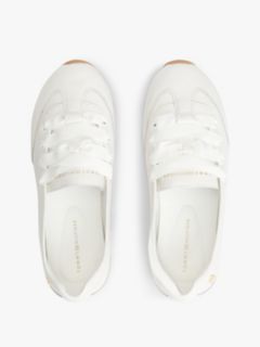 TH Monogram Leather Ballet Trainers — White 3