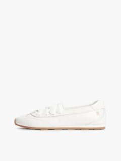 TH Monogram Leather Ballet Trainers — White 7