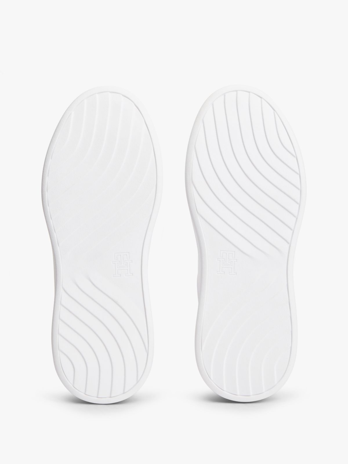 Snake Print Heel Leather Platform Trainers — White