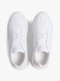 TH Monogram Leather Mixed Texture Trainers — White 3