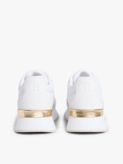 TH Monogram Leather Mixed Texture Trainers — White 4