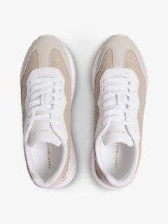 TH Monogram Leather Mixed Texture Trainers — Brown 3