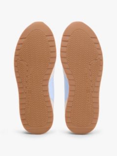 Suede Mixed Texture Mesh Serrated Trainers — Blue 5