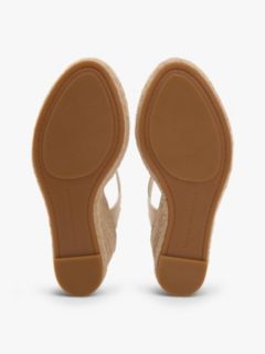 Satin TH Monogram Wedge Espadrilles — Beige 5