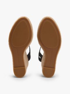 Satin TH Monogram Wedge Espadrilles — Black 5