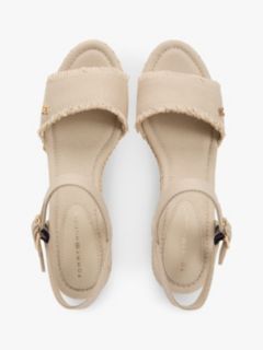 TH Monogram Woven Wedge Espadrilles — Beige 3