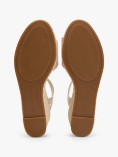 TH Monogram Woven Wedge Espadrilles — Beige 5