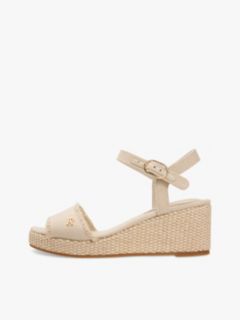 TH Monogram Woven Wedge Espadrilles — Beige 7