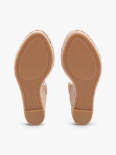 Raffia Strap High Wedge Espadrilles — Beige 5