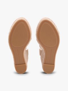 Raffia Strap High Wedge Espadrilles — Beige 5