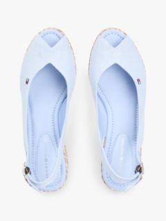 Hemp Slingback Wedge Espadrilles — Blue 3