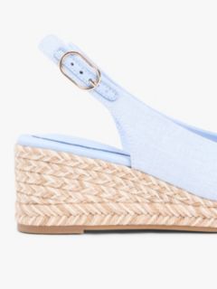 Hemp Slingback Wedge Espadrilles — Blue 6