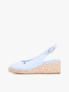 Hemp Slingback Wedge Espadrilles — Blue 7
