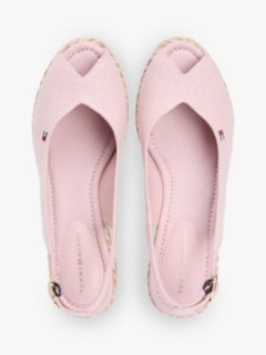 Hemp Slingback Wedge Espadrilles — Pink 3