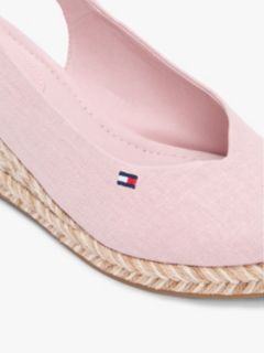 Hemp Slingback Wedge Espadrilles — Pink 6