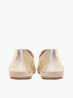 TH Monogram Metallic Leather Espadrilles — Gold 4