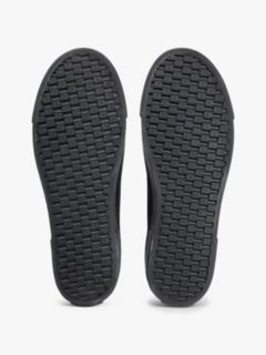 Metallic Logo Canvas Platform Trainers — Black 5