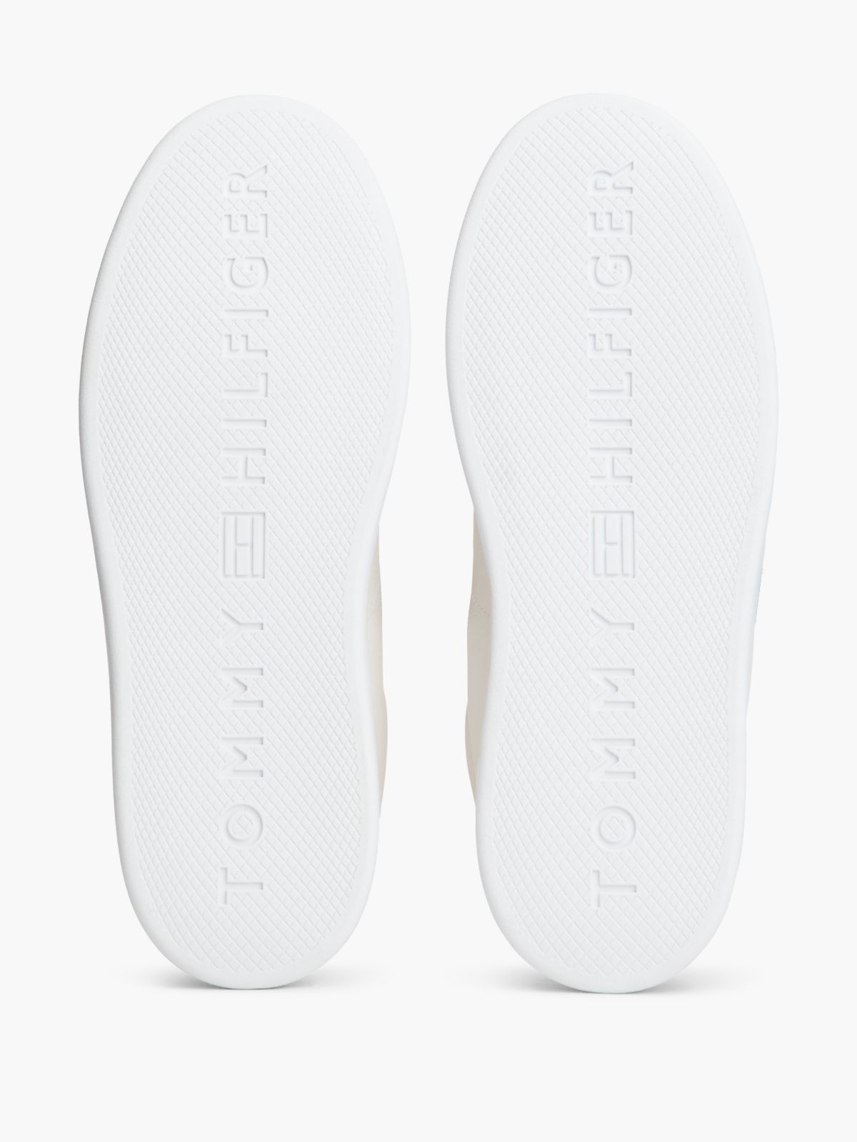 Metallic Logo Canvas Platform Trainers — White