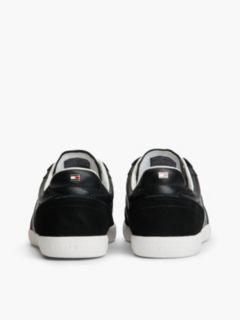 TH Tribeca Leather Mixed Texture Enamel Flag Trainers — Black 4
