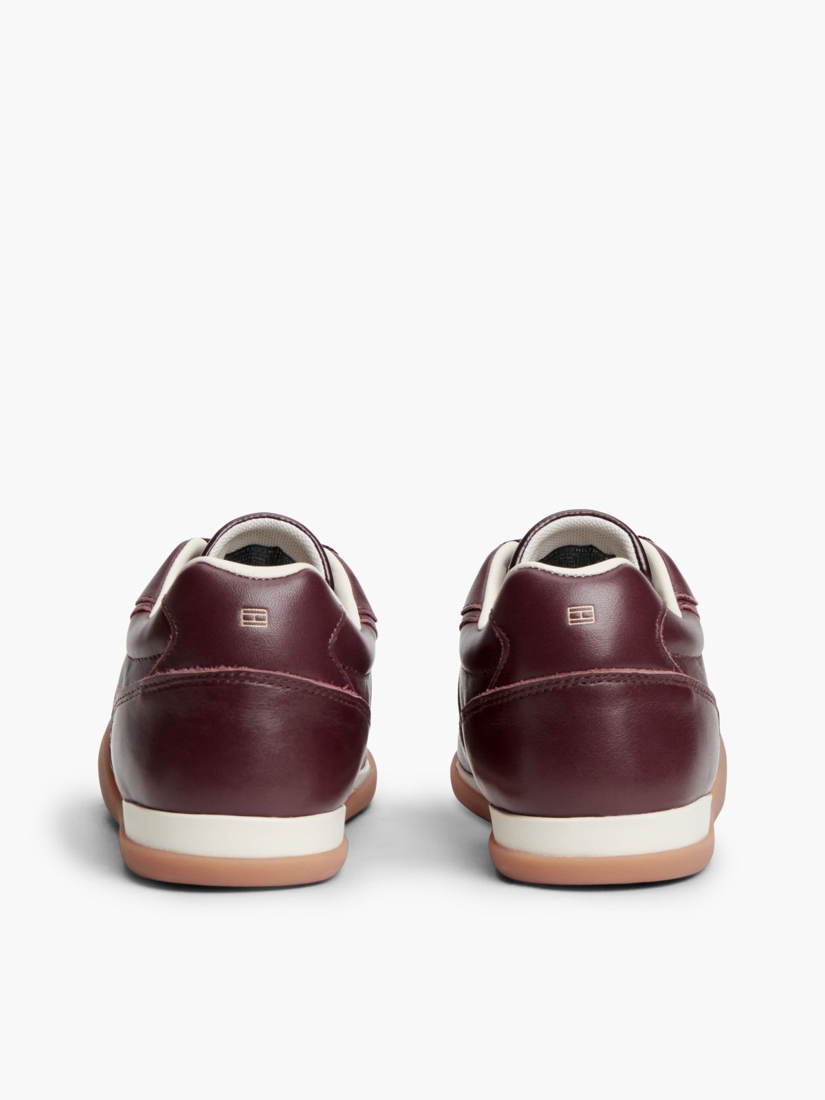Leather Vintage Low Profile Trainers — Red