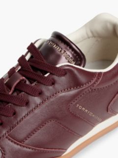 Leather Vintage Low Profile Trainers — Red 6