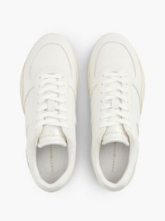 Leather Vintage Low Profile Trainers — White 3