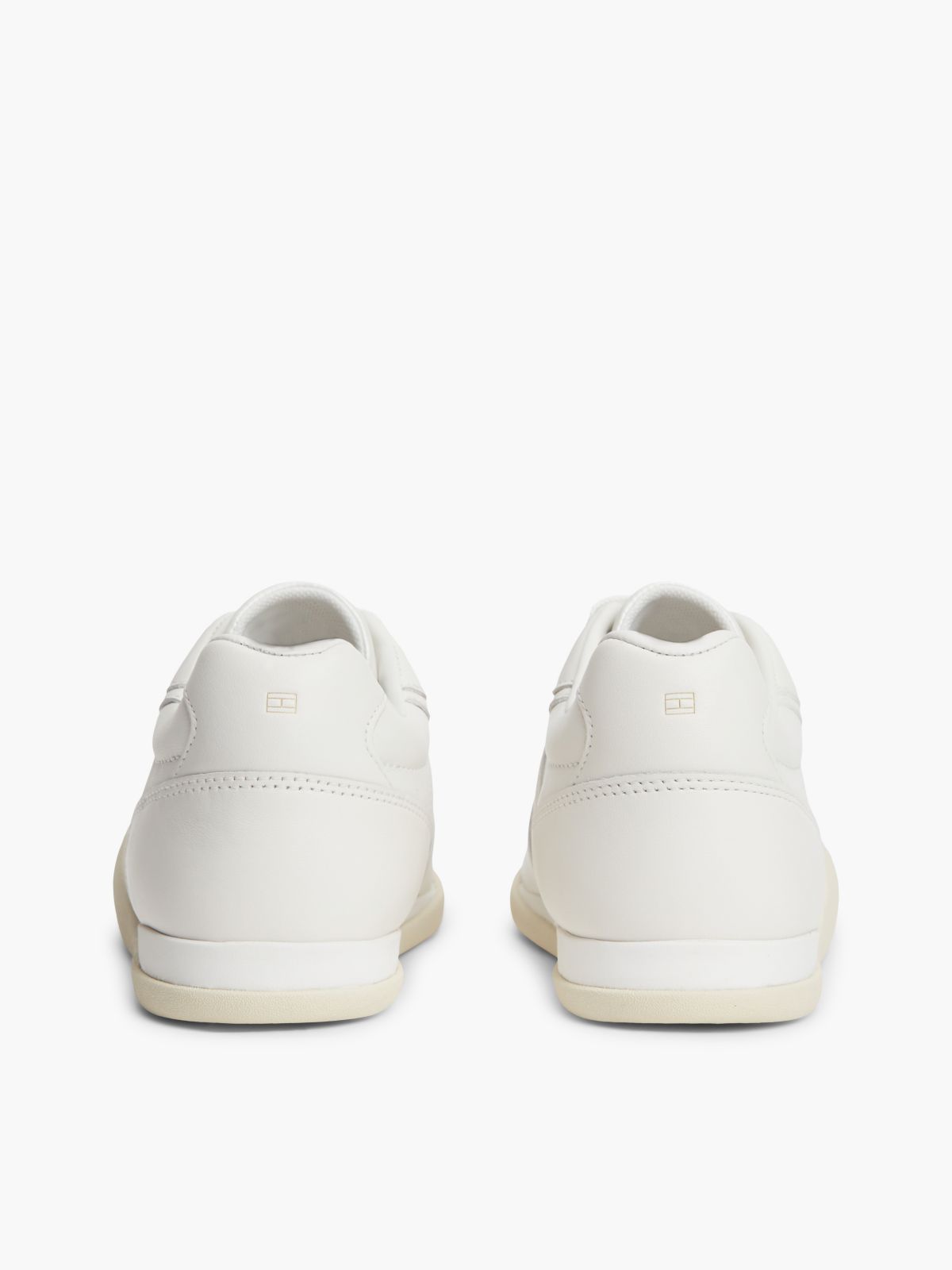 Leather Vintage Low Profile Trainers — White