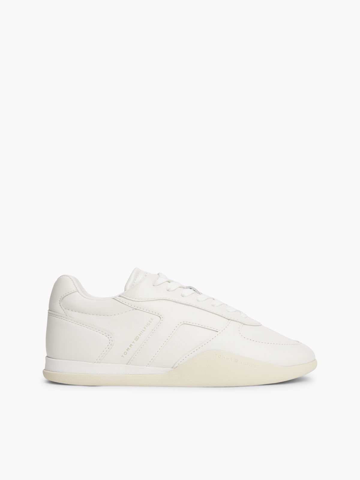 Leather Vintage Low Profile Trainers — White