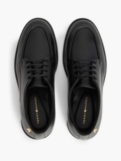 Leather TH Monogram Derby Shoes — Black 3